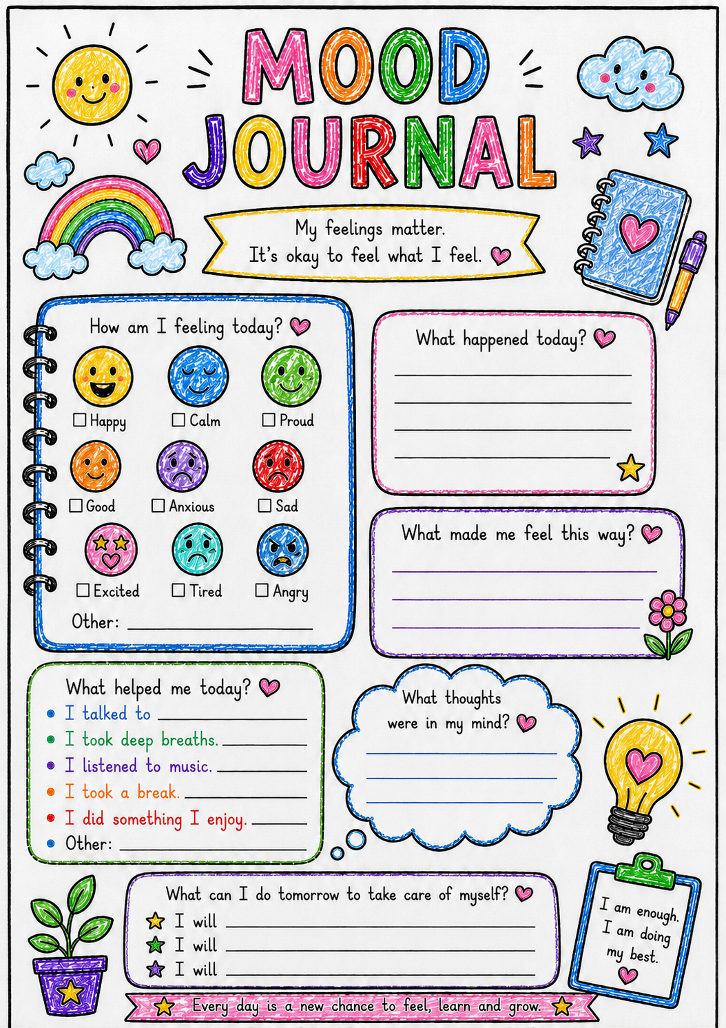 Preview of Mood Journal